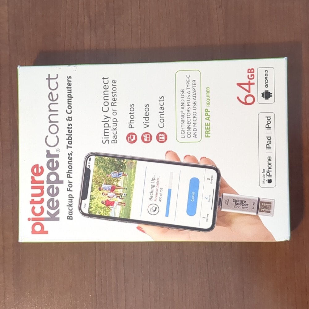 NWT Picture Keeper Connect 64 GB backup for phones tablets and computers
